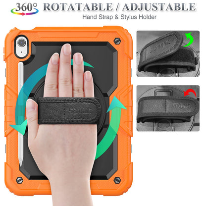 SEYMAC stock Case for iPad (A16) 11th/10th Generation 11''/10.9'' 2025/2022, Full-Body Drop Protection Case with Screen Protector &360° Rotate Hand Strap/Stand, Black