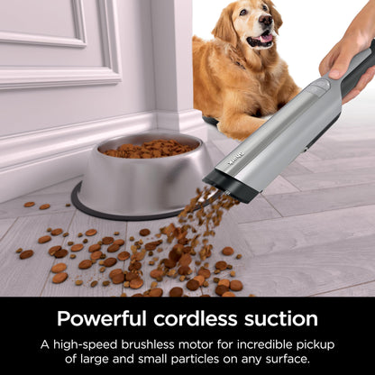 Shark WANDVAC Power PET Cordless Hand Vac, Ultra-Lightweight & Portable with Powerful Suction & Boost Mode, New FurFins Tool & Duster Crevice Tool, Designed for Car & Pet Homes, White, WV410WH