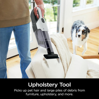 Shark WANDVAC Power PET Cordless Hand Vac, Ultra-Lightweight & Portable with Powerful Suction & Boost Mode, New FurFins Tool & Duster Crevice Tool, Designed for Car & Pet Homes, White, WV410WH