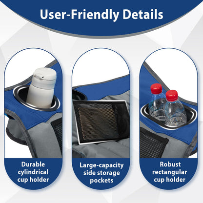 Oversized Camping Chair, Portable Folding Camping Chairs with Side Pocket, Cup Holder and Carry Bag, Heavy Duty Outdoor Camping Chairs for Adults, Fishing, Sports, Trip, up to 400lbs, Style 4