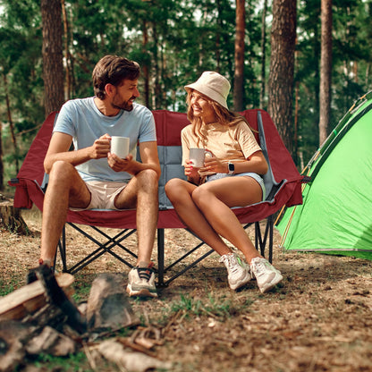 Oversized Camping Chair, Portable Folding Camping Chairs with Side Pocket, Cup Holder and Carry Bag, Heavy Duty Outdoor Camping Chairs for Adults, Fishing, Sports, Trip, up to 400lbs, Style 4