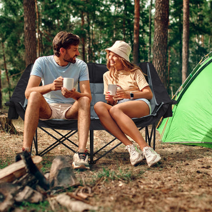 Oversized Camping Chair, Portable Folding Camping Chairs with Side Pocket, Cup Holder and Carry Bag, Heavy Duty Outdoor Camping Chairs for Adults, Fishing, Sports, Trip, up to 400lbs, Style 4