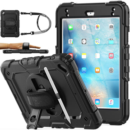 SEYMAC stock Case for iPad (A16) 11th/10th Generation 11''/10.9'' 2025/2022, Full-Body Drop Protection Case with Screen Protector &360° Rotate Hand Strap/Stand, Black