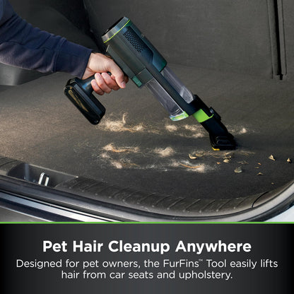 Shark WANDVAC Power PET Cordless Hand Vac, Ultra-Lightweight & Portable with Powerful Suction & Boost Mode, New FurFins Tool & Duster Crevice Tool, Designed for Car & Pet Homes, White, WV410WH