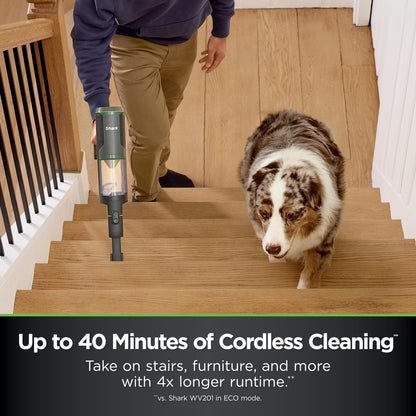 Shark WANDVAC Power PET Cordless Hand Vac, Ultra-Lightweight & Portable with Powerful Suction & Boost Mode, New FurFins Tool & Duster Crevice Tool, Designed for Car & Pet Homes, White, WV410WH