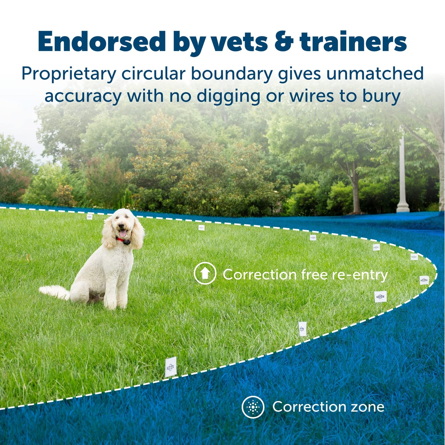 PetSafe Wireless Pet Containment System - Original Wireless Electric Fence for Dogs - from The Parent Company of Invisible Fence Brand - Covers Up to 1/2 Acre - for Pets 8lb+