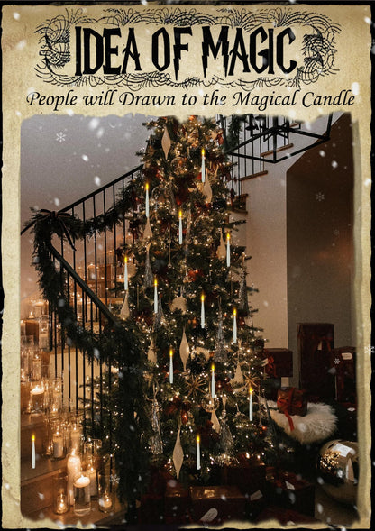 Halloween Decorations, 20 PCs Floating Candles with Wand Magic Hanging Candles, Flickering Warm Light Flameless Floating LED Candle with Wand Remote, Battery Operated Taper Candle Set for Theme Party