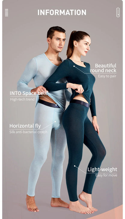 52025 Men’s and Women’s Thermal Underwear – Premium MicroModal, Merino Wool, and Silk Blend. Soft, Lightweight, and Comfortable