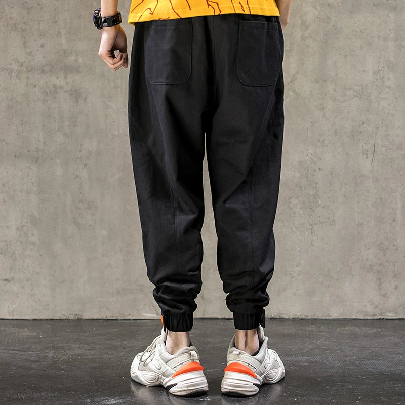 Single Road Mens Harem Pants Men Fashion 2025 Baggy Cotton Hip Hop Joggers Japanese Streetwear Trousers Male Cargo Pants For Men