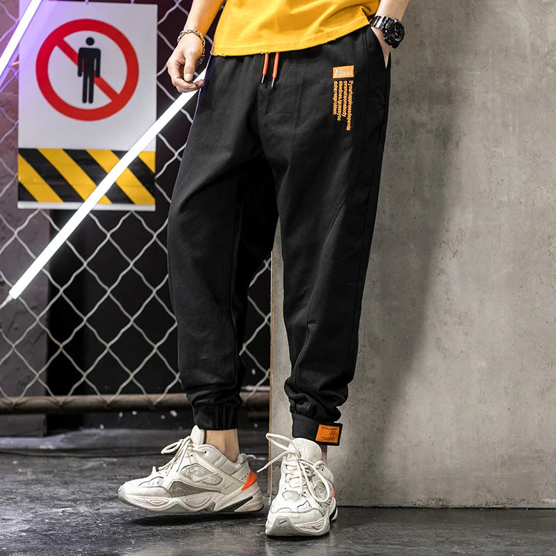Single Road Mens Harem Pants Men Fashion 2025 Baggy Cotton Hip Hop Joggers Japanese Streetwear Trousers Male Cargo Pants For Men