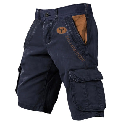 Mens Shorts Overalls Sport Loose Wear Five Quarter Casual Pants Elastic Rope Breathable Tie-Foot Trousers