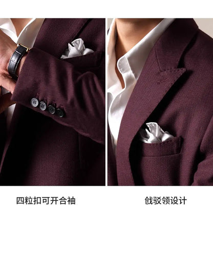 Mens Suits Designers 2025 Retro Suit Set For Men Casual Slim Business Wedding Groom Suit Smoking Homme Mariage Men Tuxedo Suit