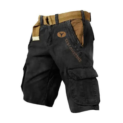 Mens Shorts Overalls Sport Loose Wear Five Quarter Casual Pants Elastic Rope Breathable Tie-Foot Trousers