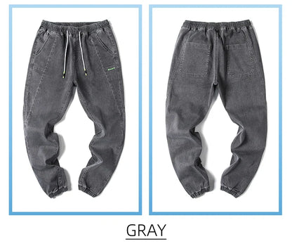 Men Outdoor Workwear Style Stretch Cuffed Tapered Pants Summer Autumn Comfortable Versatile Casual Harem Long Pants Plus Size5XL