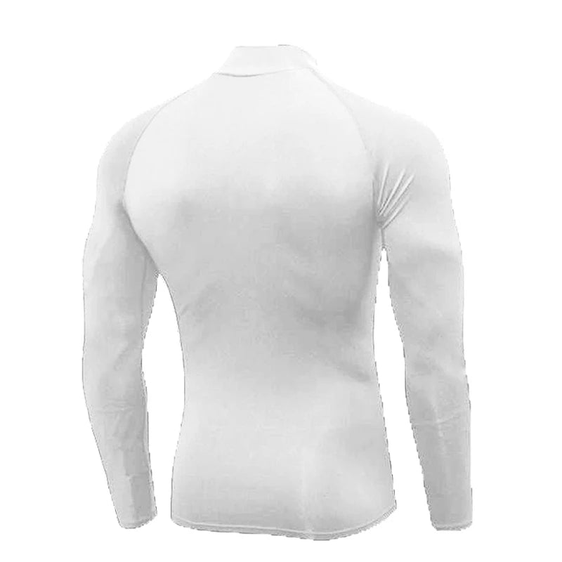 Mens Running T-shirts Compression Long Sleeve Sport Shirts Dumbbell Fitness Training Jogging Gym Sportswear Quick Dry Rashgard