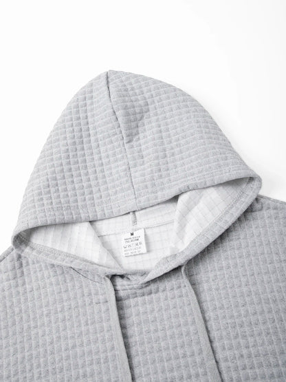 Mens Casual  Long Sleeve Shirts Hooded Collar Drawstring Hoodies Sweatshirts Outdoor Streetwear Solid Color Lightweight Pullover