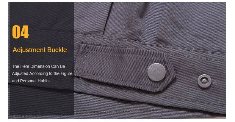Mens Factory Work Shirt Uniform Long Sleeve Turn-down Collar Workwear Motor Mechanic Repair Workshop Two-pocket T-shirts Tops
