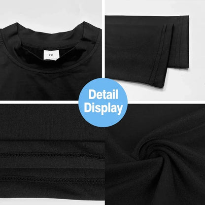 Mens Running T-shirts Compression Long Sleeve Sport Shirts Dumbbell Fitness Training Jogging Gym Sportswear Quick Dry Rashgard