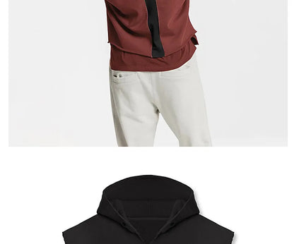 Mens Brand Gyms Clothing Bodybuilding Hooded Tank Top Cotton Sleeveless Vest Sweatshirt Fitness Workout Sportswear Tops Male
