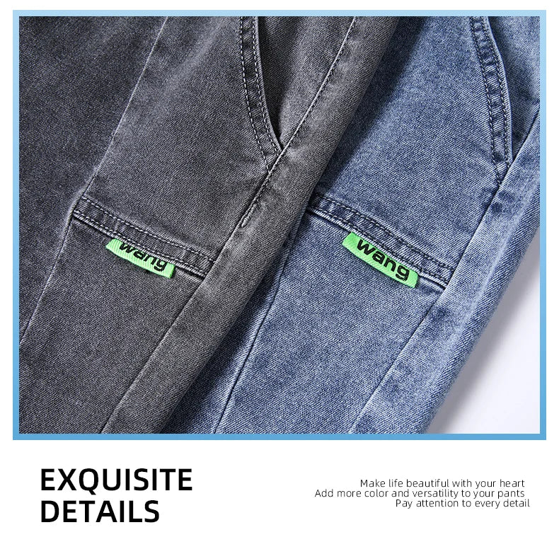 Men Outdoor Workwear Style Stretch Cuffed Tapered Pants Summer Autumn Comfortable Versatile Casual Harem Long Pants Plus Size5XL