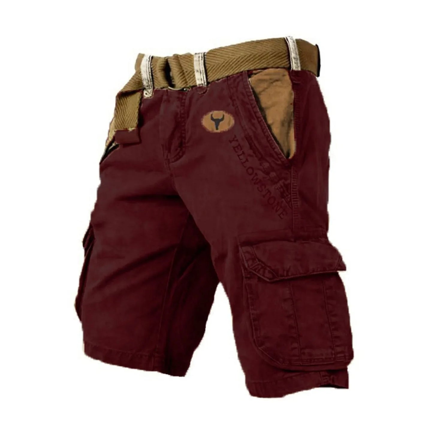 Mens Shorts Overalls Sport Loose Wear Five Quarter Casual Pants Elastic Rope Breathable Tie-Foot Trousers