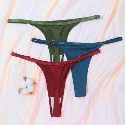 Women's Panties Sexy G-String Thong Underwear Low Waist T-Pants Panties Women's Cotton Briefs Lingerie стринги женские