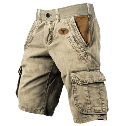 Mens Shorts Overalls Sport Loose Wear Five Quarter Casual Pants Elastic Rope Breathable Tie-Foot Trousers