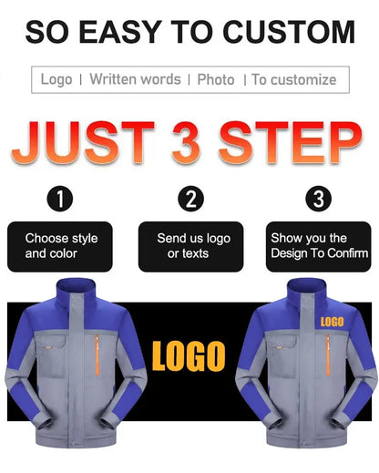 Mens Factory Work Shirt Uniform Long Sleeve Turn-down Collar Workwear Motor Mechanic Repair Workshop Two-pocket T-shirts Tops