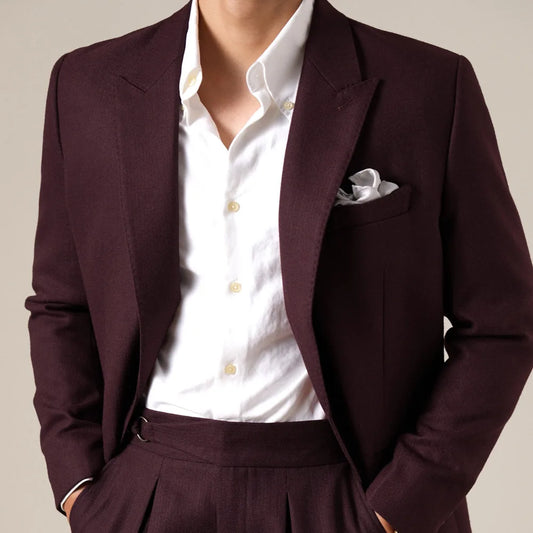 Mens Suits Designers 2025 Retro Suit Set For Men Casual Slim Business Wedding Groom Suit Smoking Homme Mariage Men Tuxedo Suit