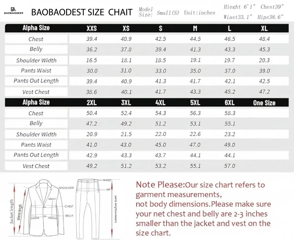 Men's two-piece suit, double-buttoned lapel jacket and pants | slim-fitting wedding/business attire | formal party wear