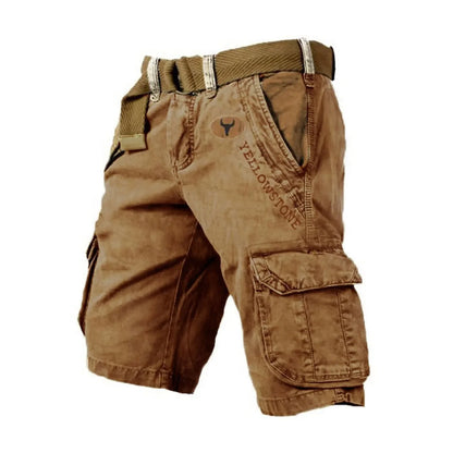 Mens Shorts Overalls Sport Loose Wear Five Quarter Casual Pants Elastic Rope Breathable Tie-Foot Trousers