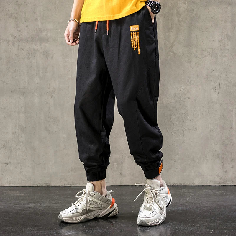 Single Road Mens Harem Pants Men Fashion 2025 Baggy Cotton Hip Hop Joggers Japanese Streetwear Trousers Male Cargo Pants For Men
